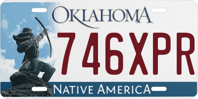 OK license plate 746XPR