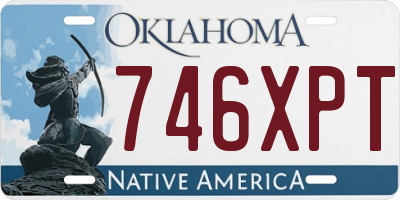 OK license plate 746XPT