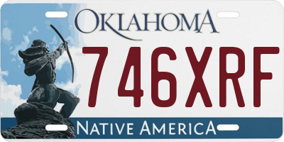 OK license plate 746XRF
