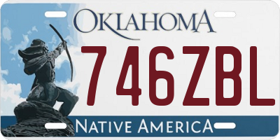 OK license plate 746ZBL