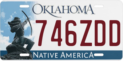 OK license plate 746ZDD