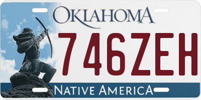 OK license plate 746ZEH