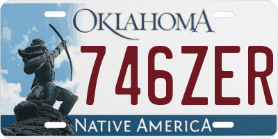 OK license plate 746ZER