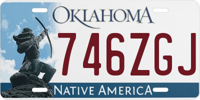 OK license plate 746ZGJ