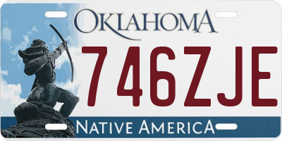 OK license plate 746ZJE