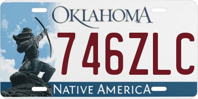 OK license plate 746ZLC
