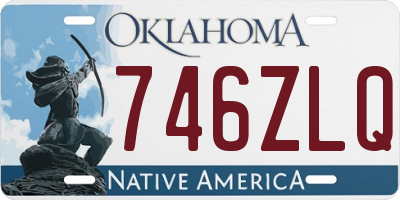 OK license plate 746ZLQ