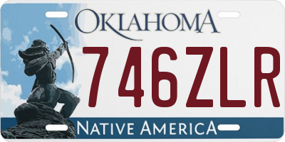 OK license plate 746ZLR