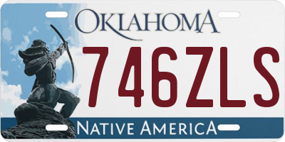 OK license plate 746ZLS