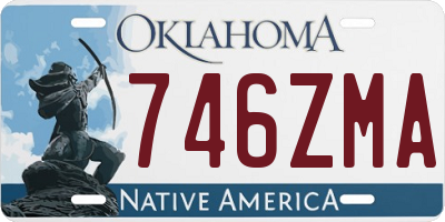 OK license plate 746ZMA