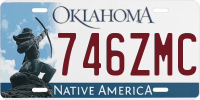 OK license plate 746ZMC