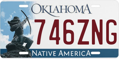 OK license plate 746ZNG