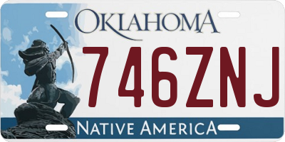 OK license plate 746ZNJ