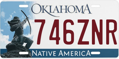 OK license plate 746ZNR