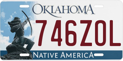 OK license plate 746ZOL