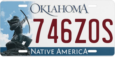 OK license plate 746ZOS