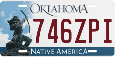 OK license plate 746ZPI