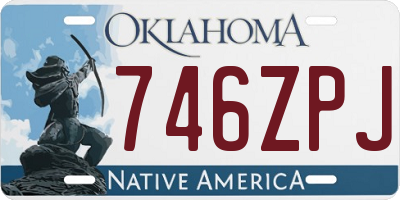 OK license plate 746ZPJ