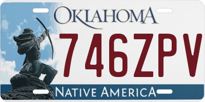 OK license plate 746ZPV