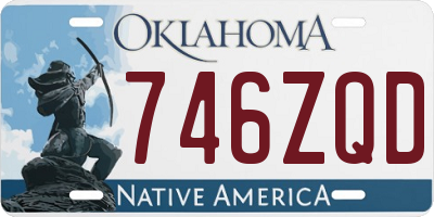 OK license plate 746ZQD