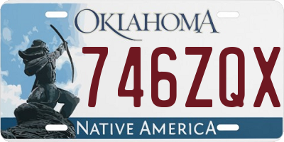 OK license plate 746ZQX