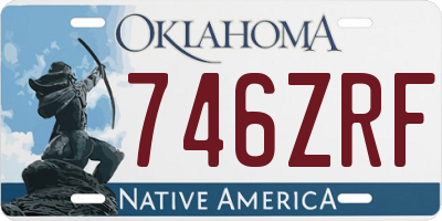 OK license plate 746ZRF