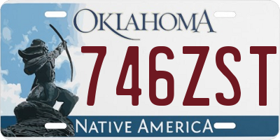 OK license plate 746ZST