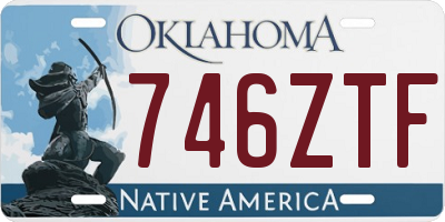OK license plate 746ZTF