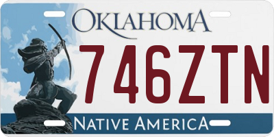 OK license plate 746ZTN