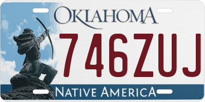 OK license plate 746ZUJ