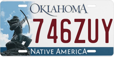 OK license plate 746ZUY