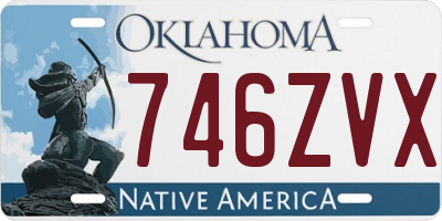 OK license plate 746ZVX