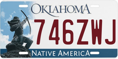 OK license plate 746ZWJ