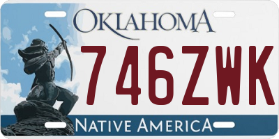 OK license plate 746ZWK