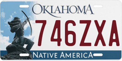 OK license plate 746ZXA