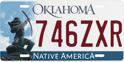 OK license plate 746ZXR
