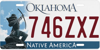 OK license plate 746ZXZ