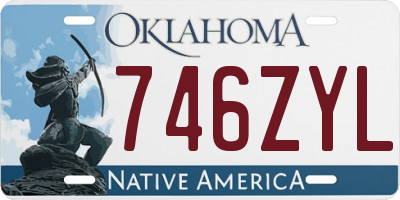 OK license plate 746ZYL