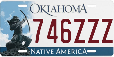 OK license plate 746ZZZ