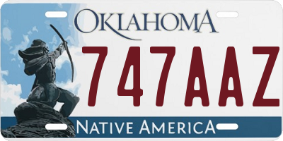 OK license plate 747AAZ