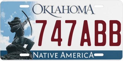 OK license plate 747ABB