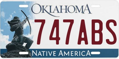 OK license plate 747ABS