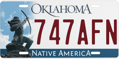 OK license plate 747AFN