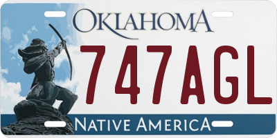 OK license plate 747AGL