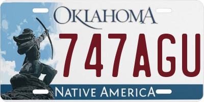 OK license plate 747AGU