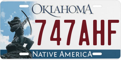 OK license plate 747AHF