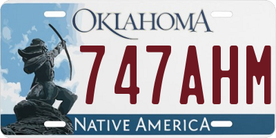 OK license plate 747AHM