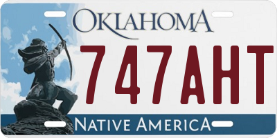 OK license plate 747AHT
