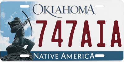 OK license plate 747AIA