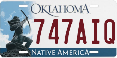 OK license plate 747AIQ